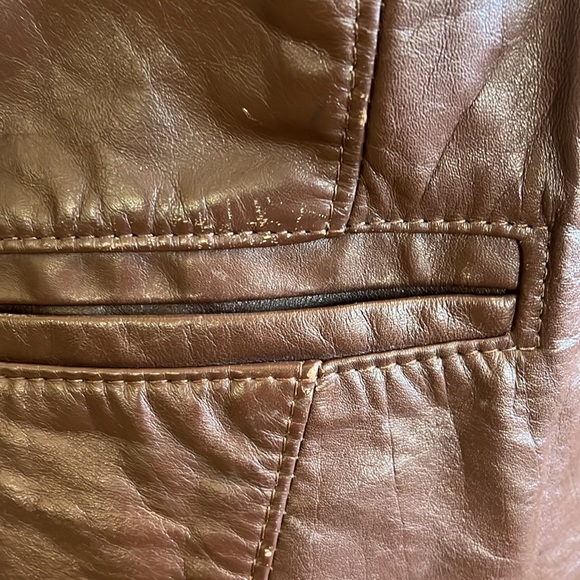 70s Vintage Leather Vest! Size S? pls see measurements - Picture 8 of 14